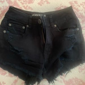 American Eagle high waisted black shorts